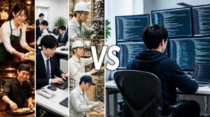 就労移行支援の一般型とIT特化型の違いを比較するイメージ